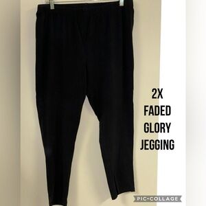 Faded Glory blk jegging NWOT